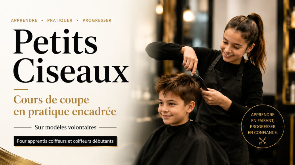 Coupe enfant bannière pour petits ciseaux